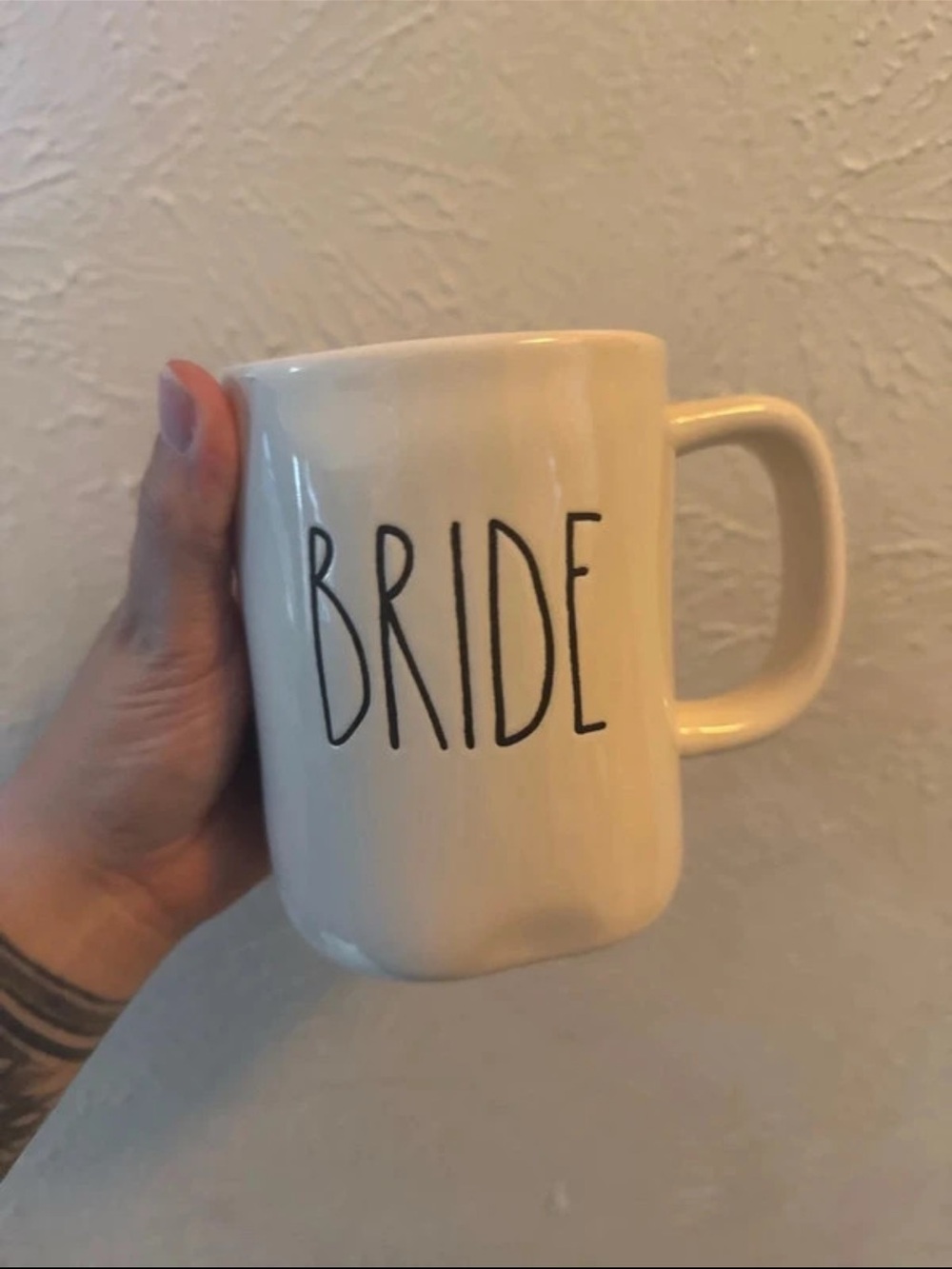 Rae Dunn • Bride Ceramic Coffee Mug - White